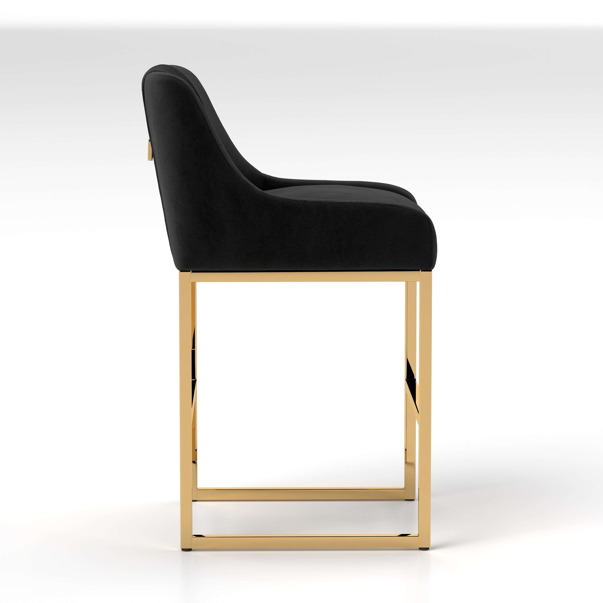 SEYNAR Modern Glam Velvet Golden Matel Frame Counter or High Bar Stools Set of 2/4