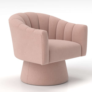 SEYNAR Modern Glam Velvet Upholstered Round Swivel Accent Arm Barrel Chair for Living Room(Single/Set of 2)