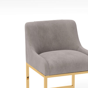 SEYNAR Modern Glam Velvet Golden Matel Frame Counter or High Bar Stools Set of 2/4