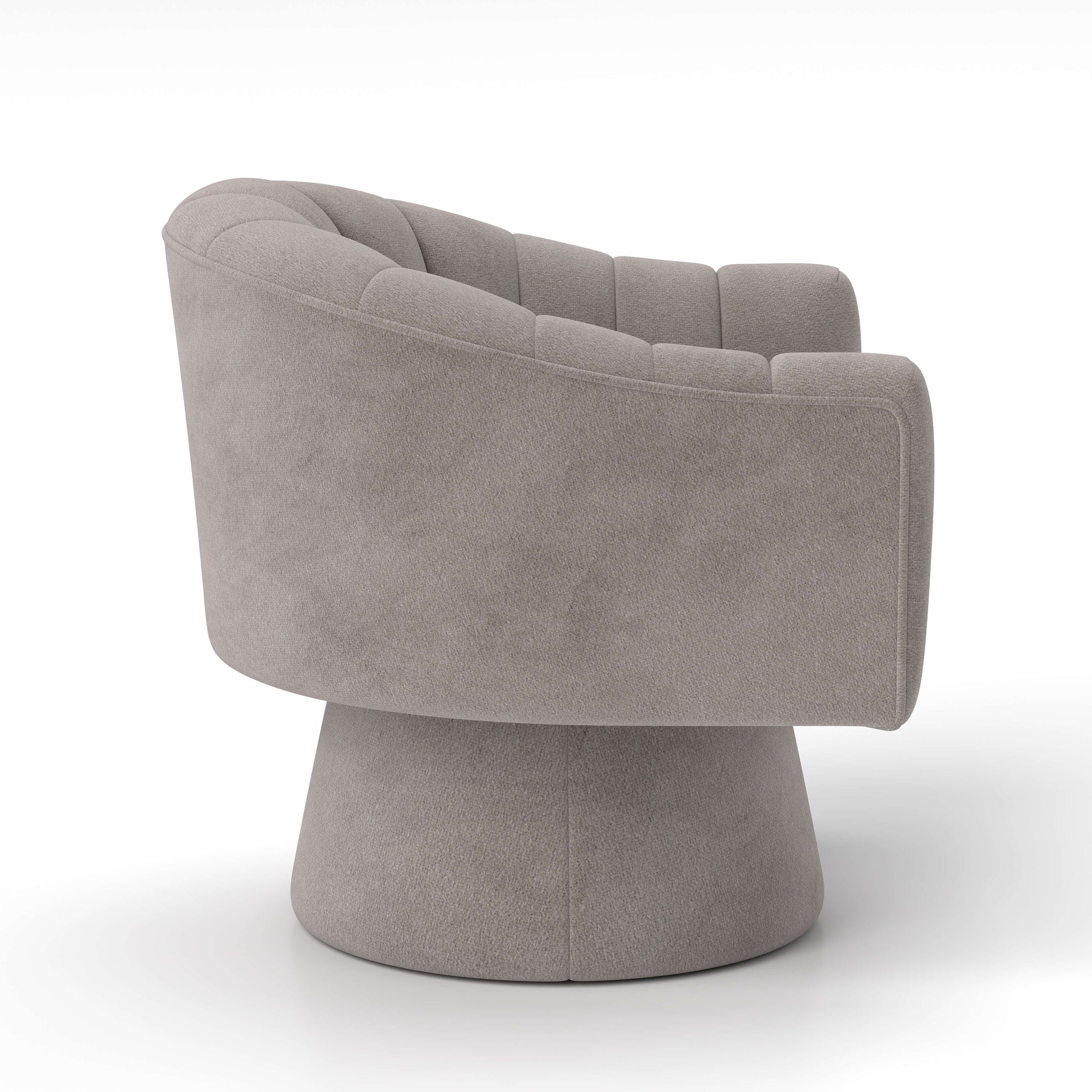 SEYNAR Modern Glam Velvet Upholstered Round Swivel Accent Arm Barrel Chair for Living Room(Single/Set of 2)