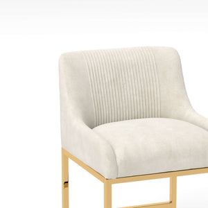 SEYNAR Modern Glam Velvet Golden Matel Frame Counter or High Bar Stools Set of 2/4