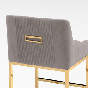 SEYNAR Modern Glam Velvet Golden Matel Frame Counter or High Bar Stools Set of 2/4