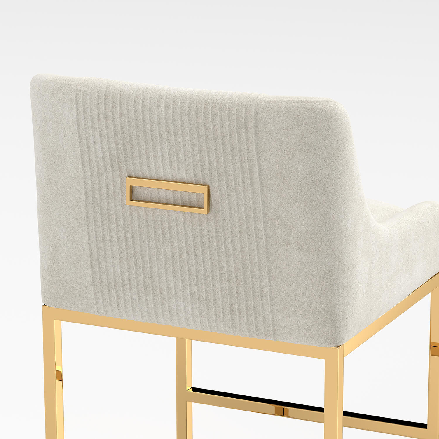 SEYNAR Modern Glam Velvet Golden Matel Frame Counter or High Bar Stools Set of 2/4