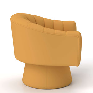 SEYNAR Modern Glam Velvet Upholstered Round Swivel Accent Arm Barrel Chair for Living Room(Single/Set of 2)