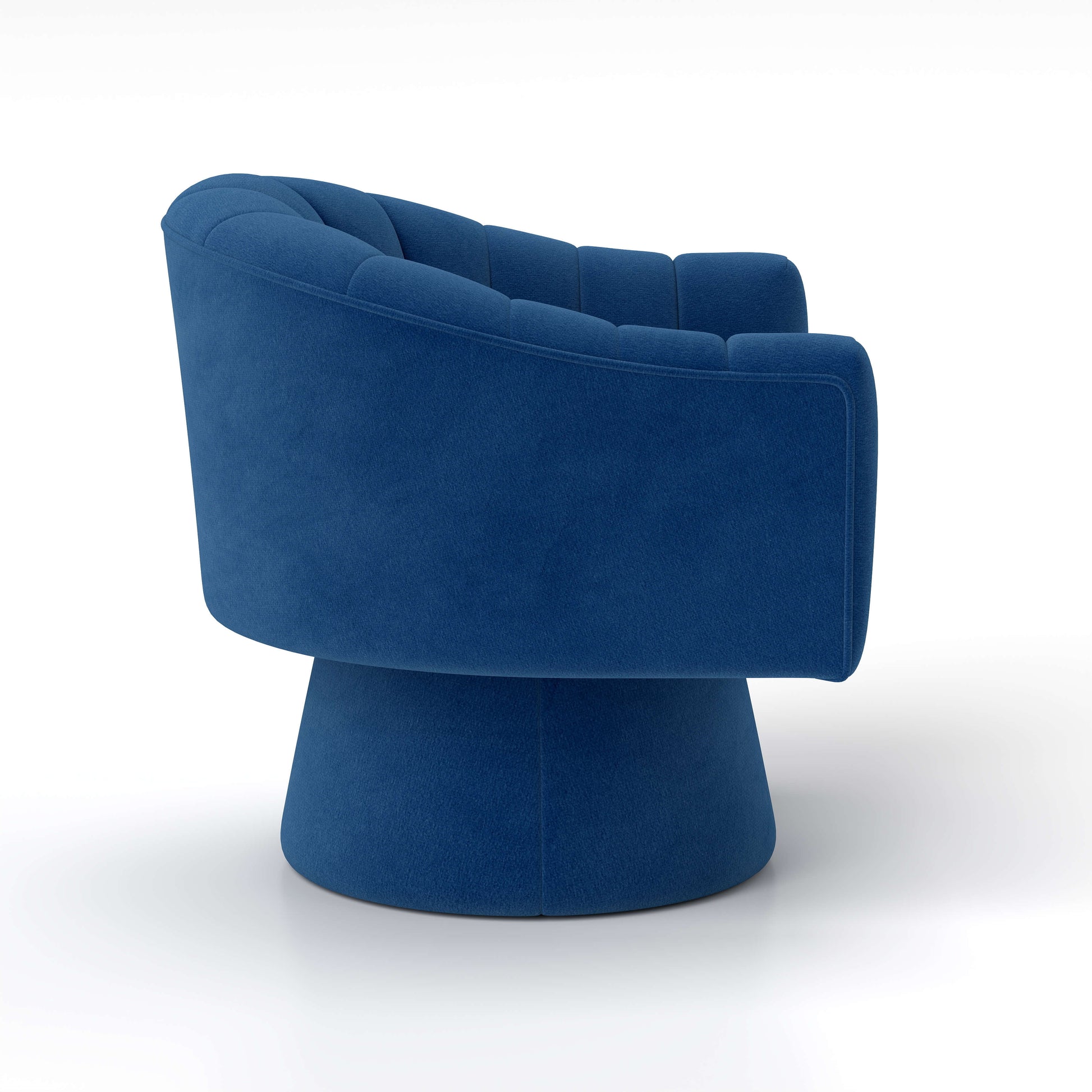SEYNAR Modern Glam Velvet Upholstered Round Swivel Accent Arm Barrel Chair for Living Room(Single/Set of 2)