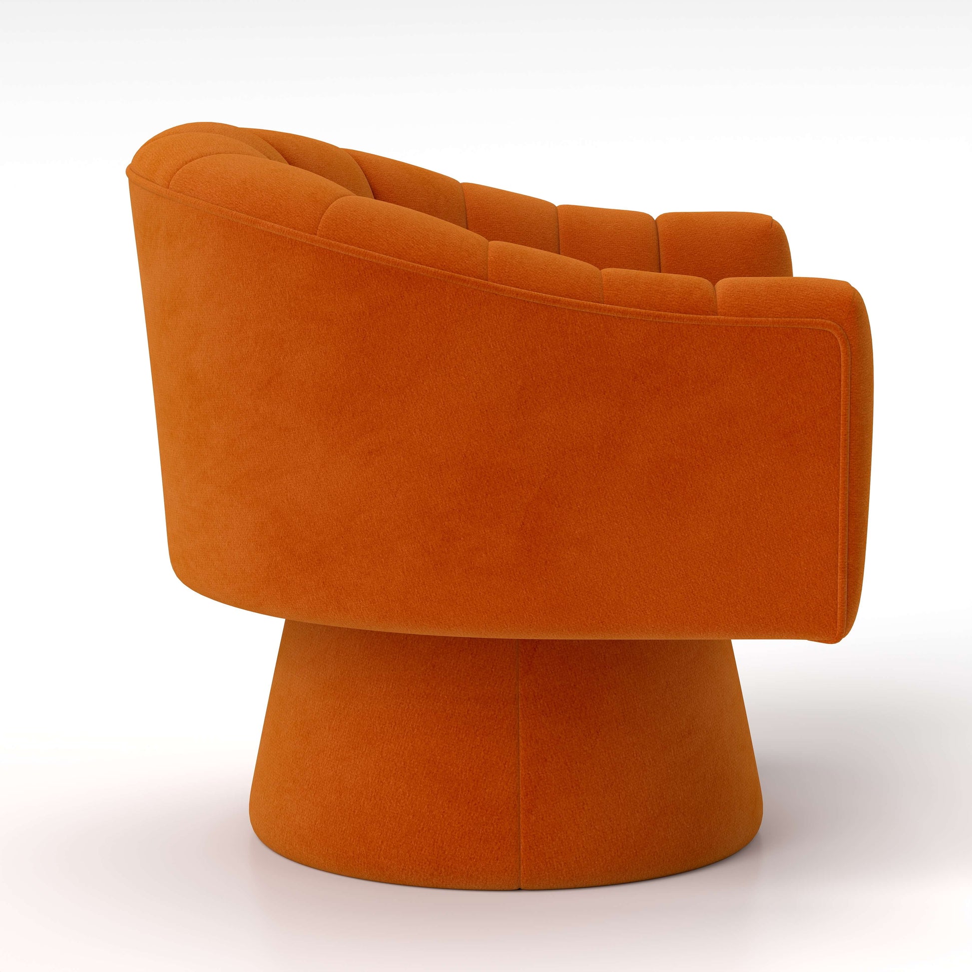 SEYNAR Modern Glam Velvet Upholstered Round Swivel Accent Arm Barrel Chair for Living Room(Single/Set of 2)