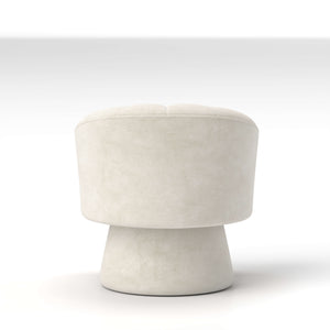 SEYNAR Modern Glam Velvet Upholstered Round Swivel Accent Arm Barrel Chair for Living Room(Single/Set of 2)