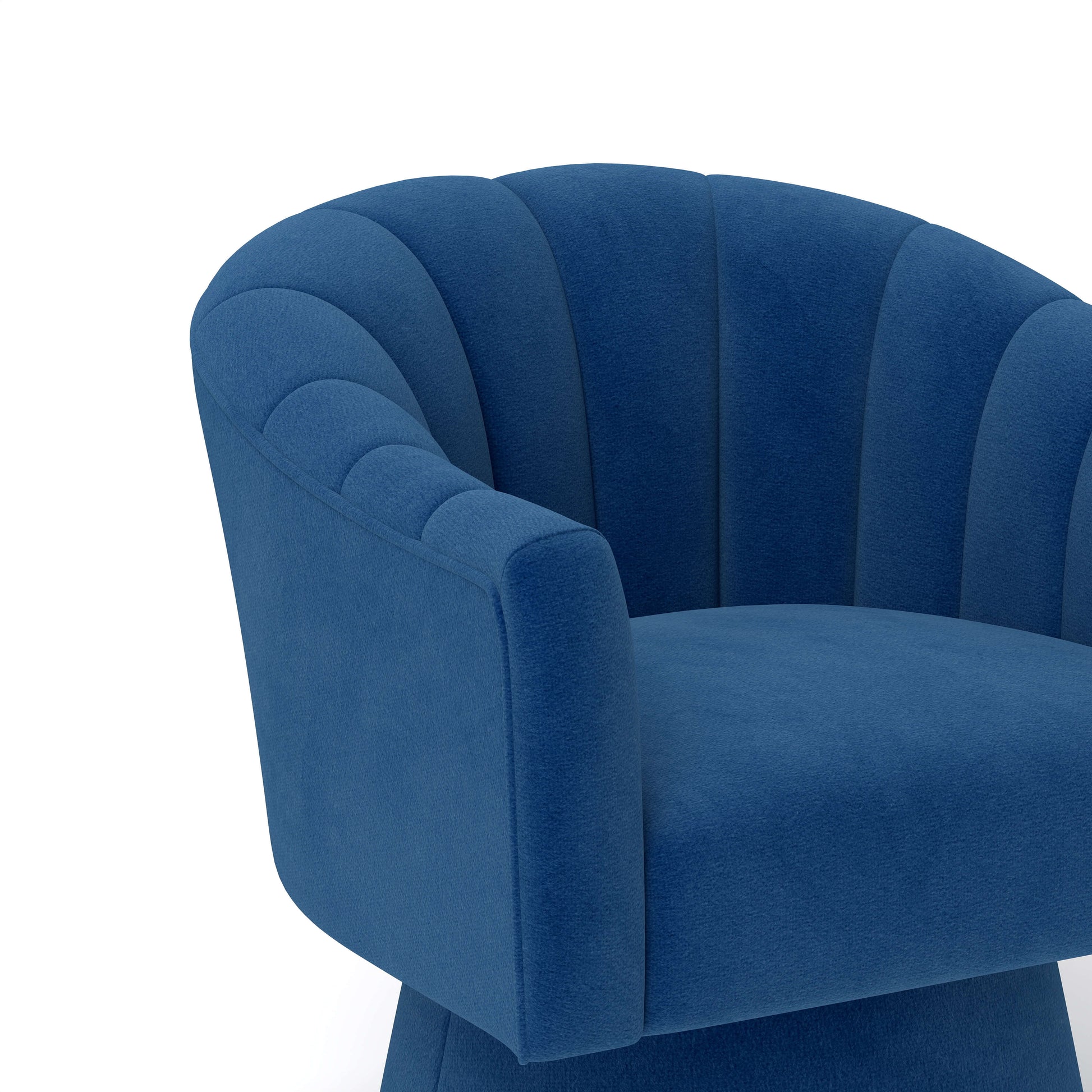 SEYNAR Modern Glam Velvet Upholstered Round Swivel Accent Arm Barrel Chair for Living Room(Single/Set of 2)