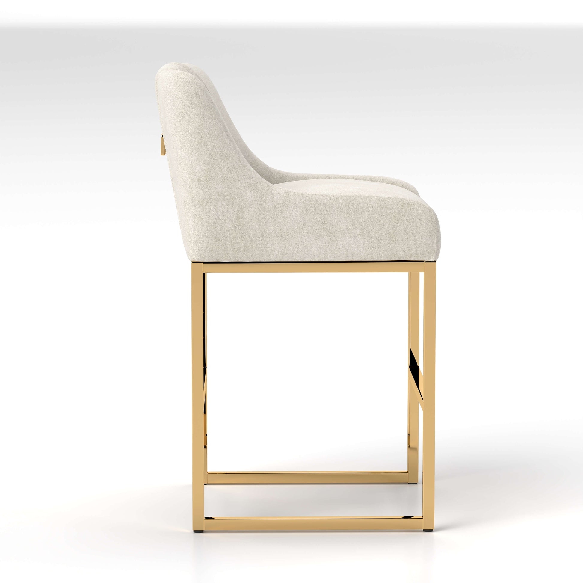 SEYNAR Modern Glam Velvet Golden Matel Frame Counter or High Bar Stools Set of 2/4