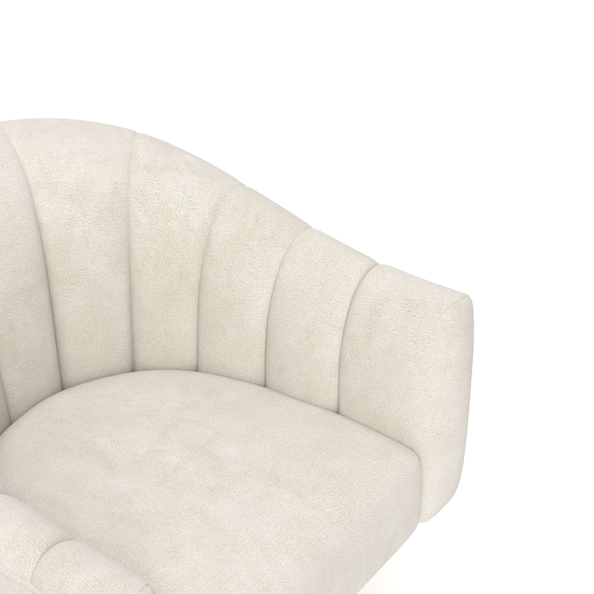 SEYNAR Modern Glam Velvet Upholstered Round Swivel Accent Arm Barrel Chair for Living Room(Single/Set of 2)