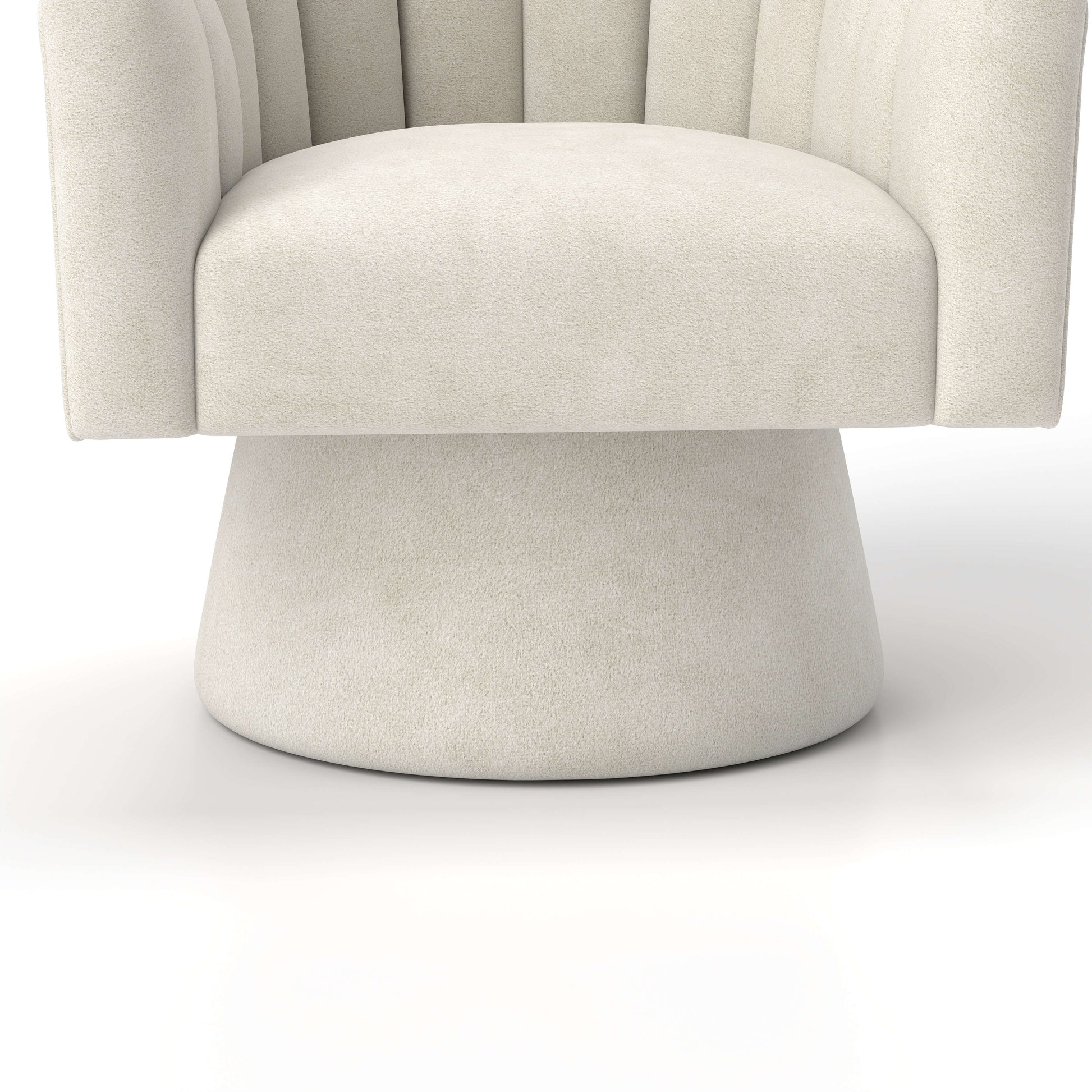 SEYNAR Modern Glam Velvet Upholstered Round Swivel Accent Arm Barrel Chair for Living Room(Single/Set of 2)