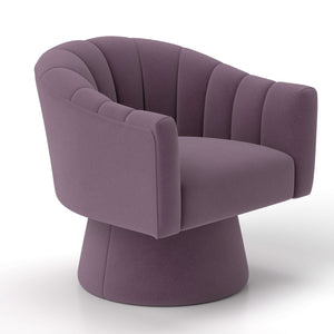 SEYNAR Modern Glam Velvet Upholstered Round Swivel Accent Arm Barrel Chair for Living Room(Single/Set of 2)