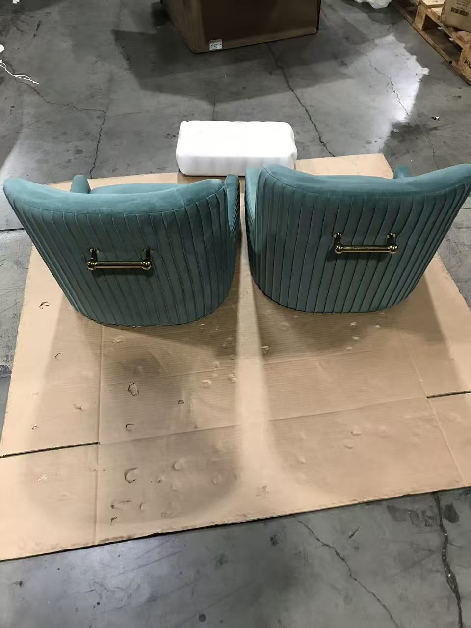 SEYNAR Upholstered Dining Chair Set of 2 - Green (Imperfect)