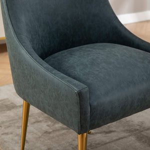 SEYNAR Modern Glam PU Leather Dining Chair or Vanity Chair Set of 2/4/6 with Rear Handle