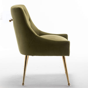 SEYNAR Modern Dining Chairs Set of 2/4/6, Upholstered Accent Chair Tufted Back Armless Chair with Back Pull