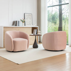 SEYNAR Modern Glam Velvet Upholstered 360 Degree Swivel Accent Armchair(Single/Set of 2)