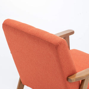 SEYNAR Mid-Century Linen Button-Tufted Accent Chair with Solid Wood Frame(Single/Set of 2)