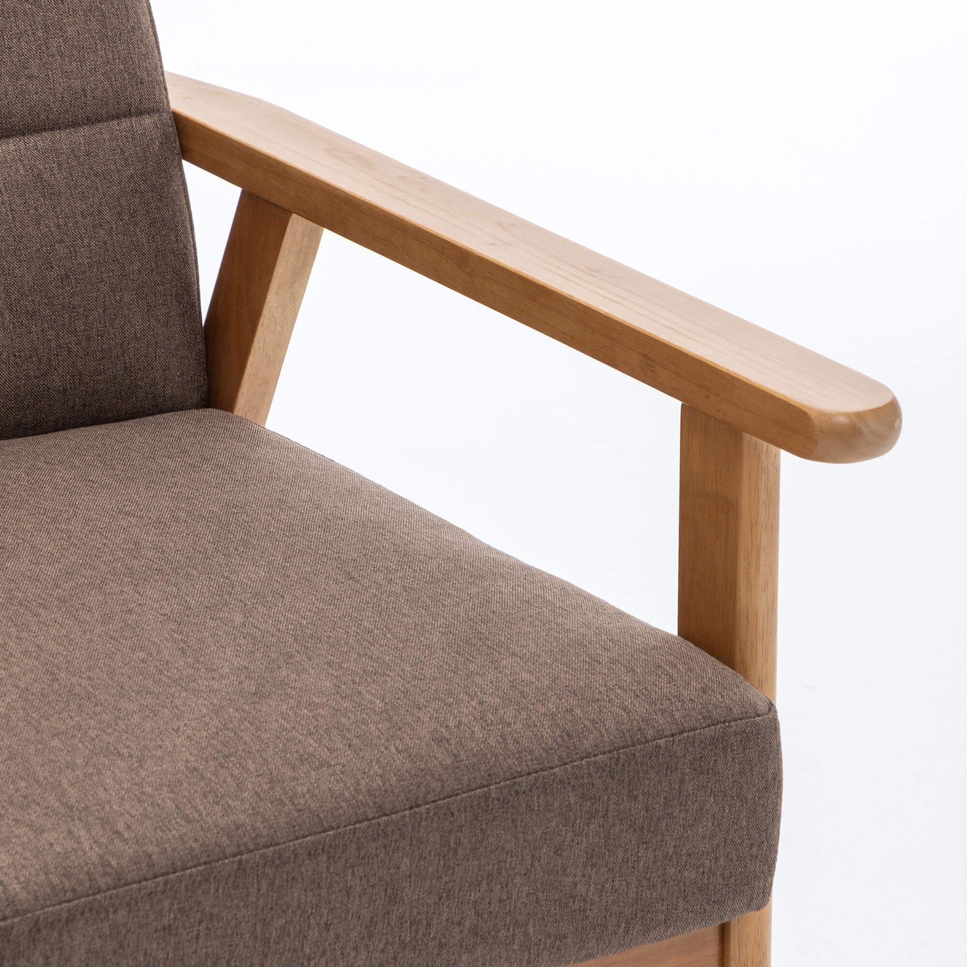 SEYNAR Mid-Century Linen Button-Tufted Accent Chair with Solid Wood Frame(Single/Set of 2)