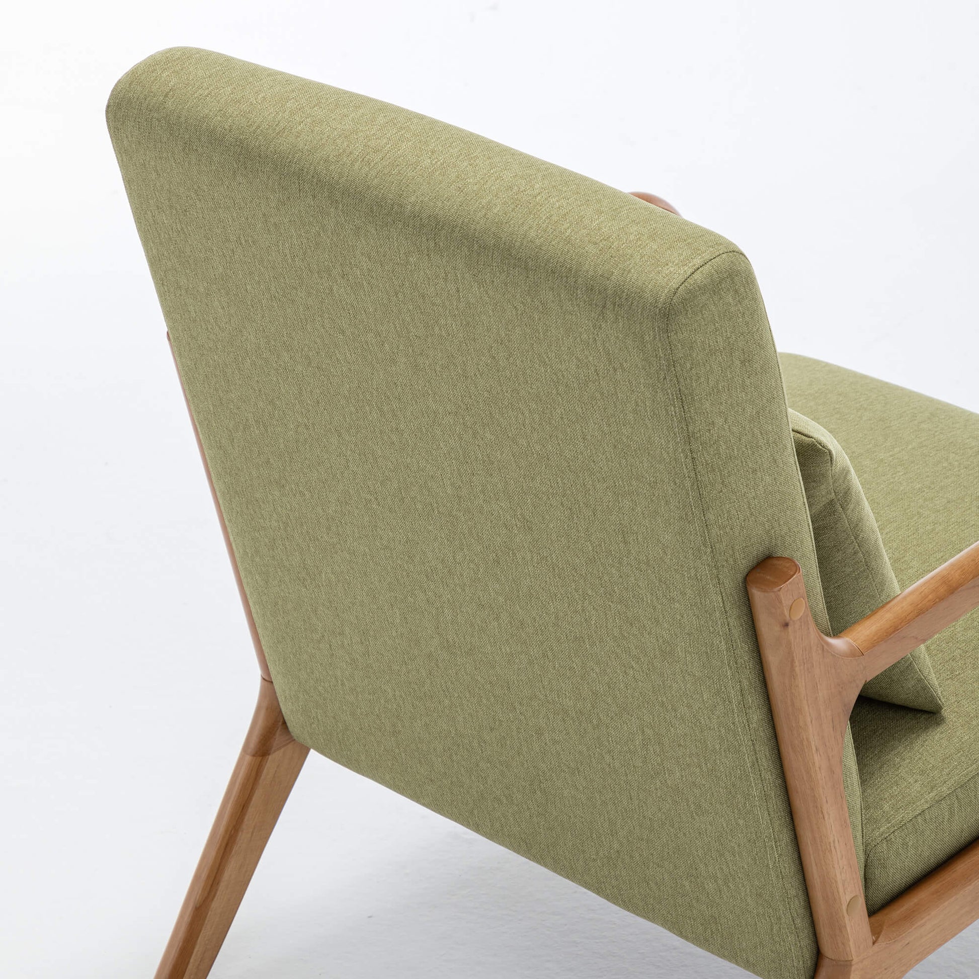 SEYNAR Mid-Century Modern Linen Accent Chair with Solid Wood Frame(Single/Set of 2)