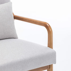 SEYNAR Mid-Century Modern Linen Accent Chair with Solid Wood Frame(Single/Set of 2)