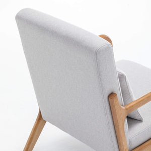 SEYNAR Mid-Century Modern Linen Accent Chair with Solid Wood Frame(Single/Set of 2)