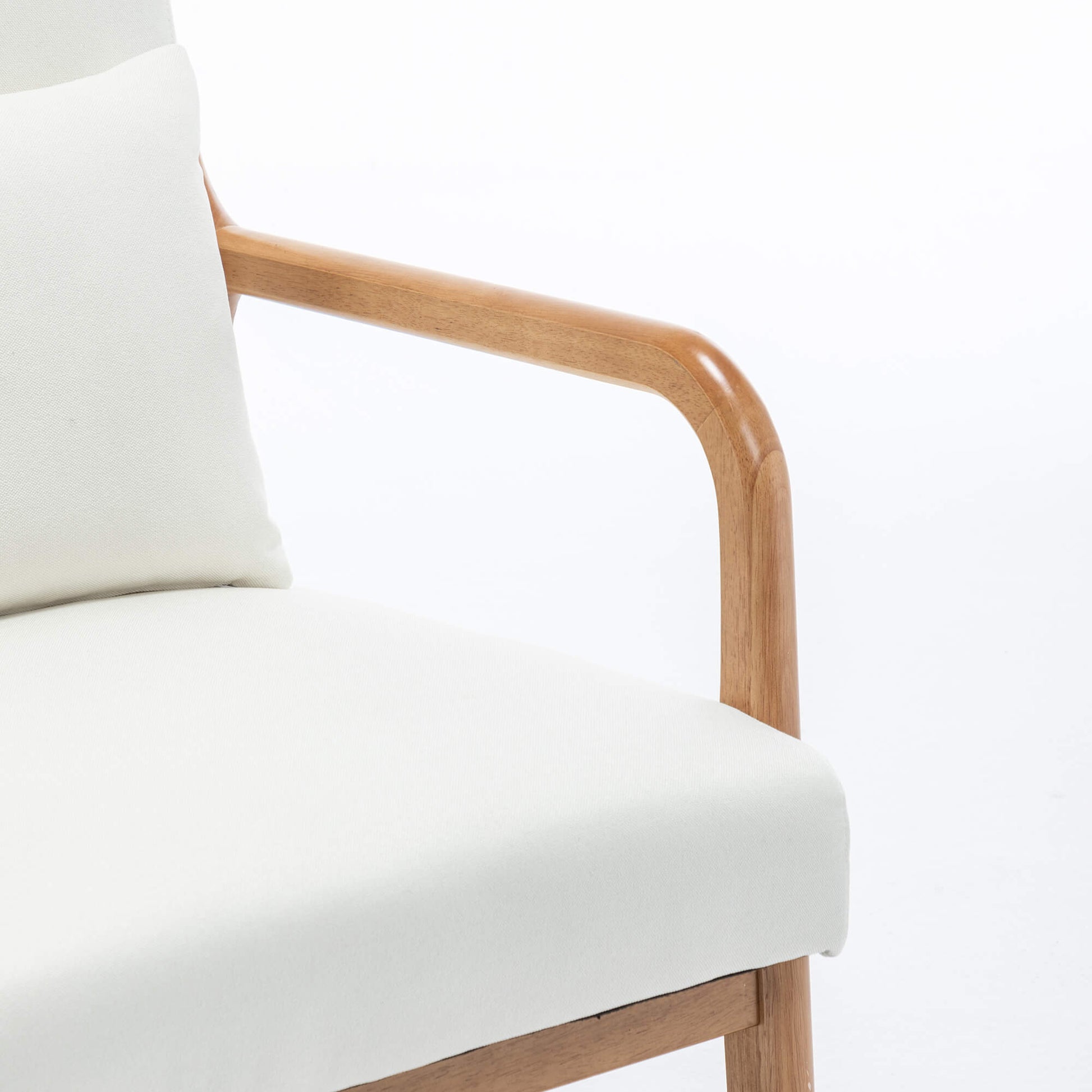 SEYNAR Mid-Century Modern Linen Accent Chair with Solid Wood Frame(Single/Set of 2)