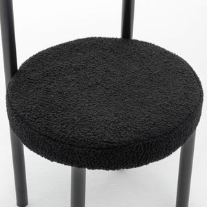 SEYNAR Modern Teddy Fabric Dining Chairs Set of 2/4/6, Minimalist Boucle Chairs