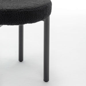 SEYNAR Modern Teddy Fabric Dining Chairs Set of 2/4/6, Minimalist Boucle Chairs