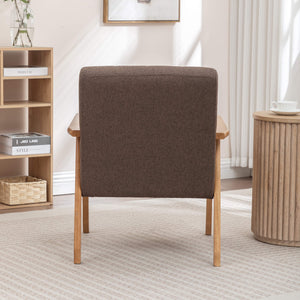 SEYNAR Mid-Century Linen Button-Tufted Accent Chair with Solid Wood Frame(Single/Set of 2)