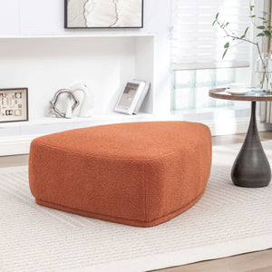 SEYNAR Modern 43'' Teddy Fabric Ottoman Bench