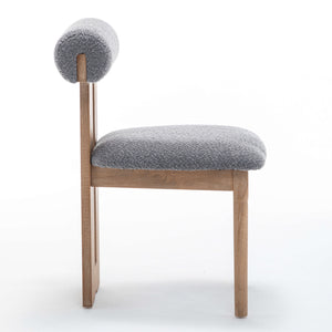 SEYNAR Set of 2/4/6 Modern Linen Upholstered Dining Chairs with Bolster Backrest