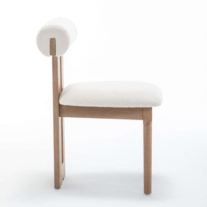 SEYNAR Set of 2/4/6 Modern Linen Upholstered Dining Chairs with Bolster Backrest