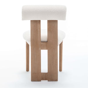 SEYNAR Set of 2/4/6 Modern Linen Upholstered Dining Chairs with Bolster Backrest