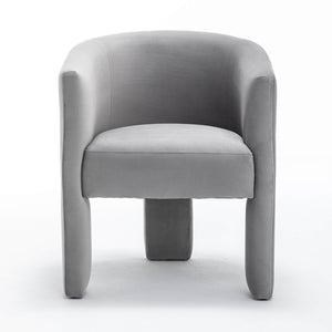 SEYNAR Modern Velvet Accent Chair, Upholstered Barrel Chair with Unique Solid Base for Living Room Soft Club Chair(Single/Set of 2/4/6)