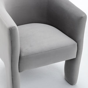 SEYNAR Modern Velvet Accent Chair, Upholstered Barrel Chair with Unique Solid Base for Living Room Soft Club Chair(Single/Set of 2/4/6)