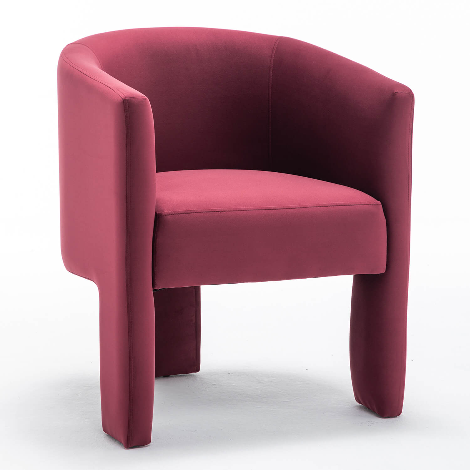 SEYNAR Modern Velvet Accent Chair, Upholstered Barrel Chair with Unique Solid Base for Living Room Soft Club Chair(Single/Set of 2/4/6)