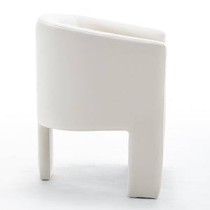 SEYNAR Modern Velvet Accent Chair, Upholstered Barrel Chair with Unique Solid Base for Living Room Soft Club Chair(Single/Set of 2/4/6)
