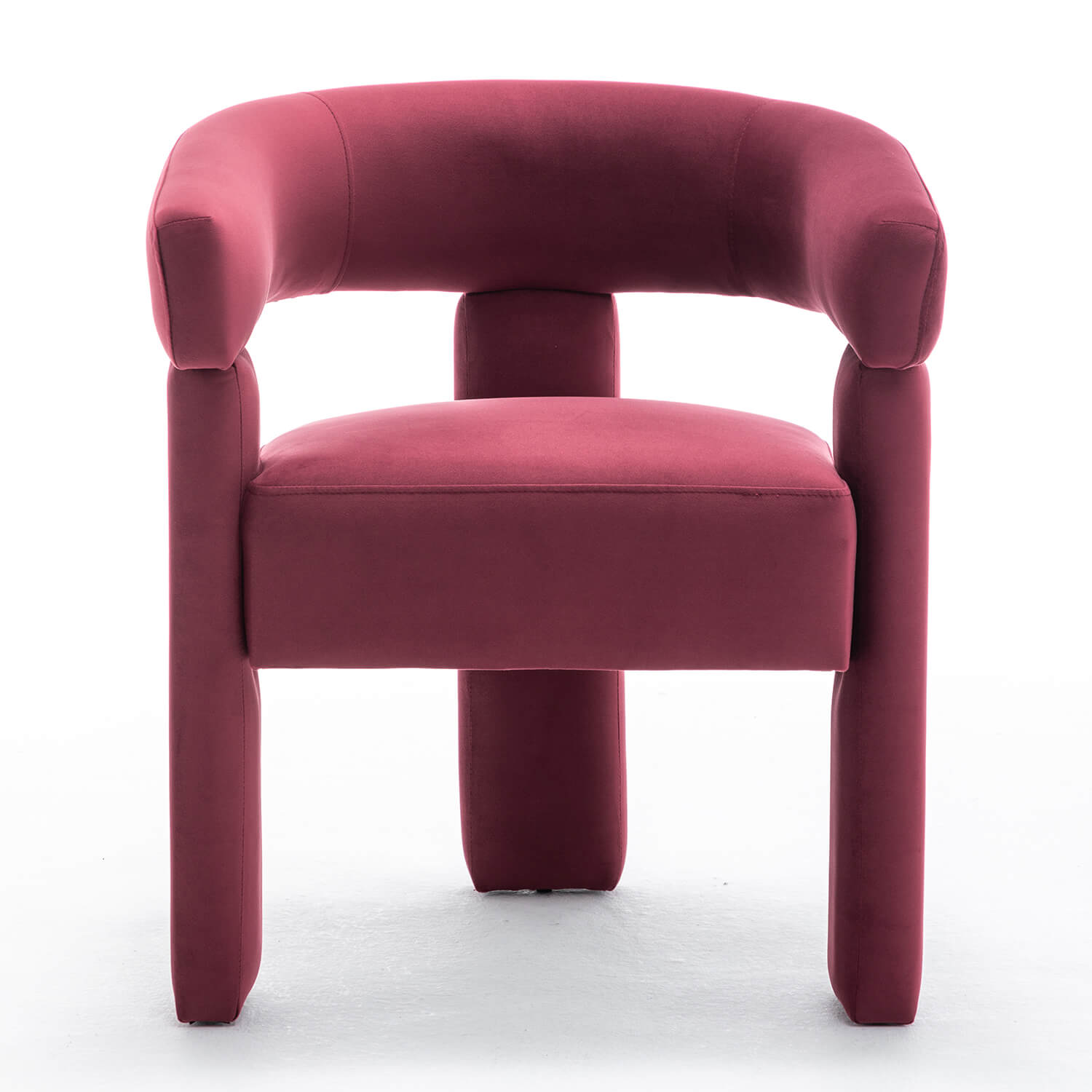 SEYNAR Modern Velvet Accent Chair, Upholstered Barrel Armchair with Curved Back and Thickened Padded Seat,Single chair or Set of 2/4/6