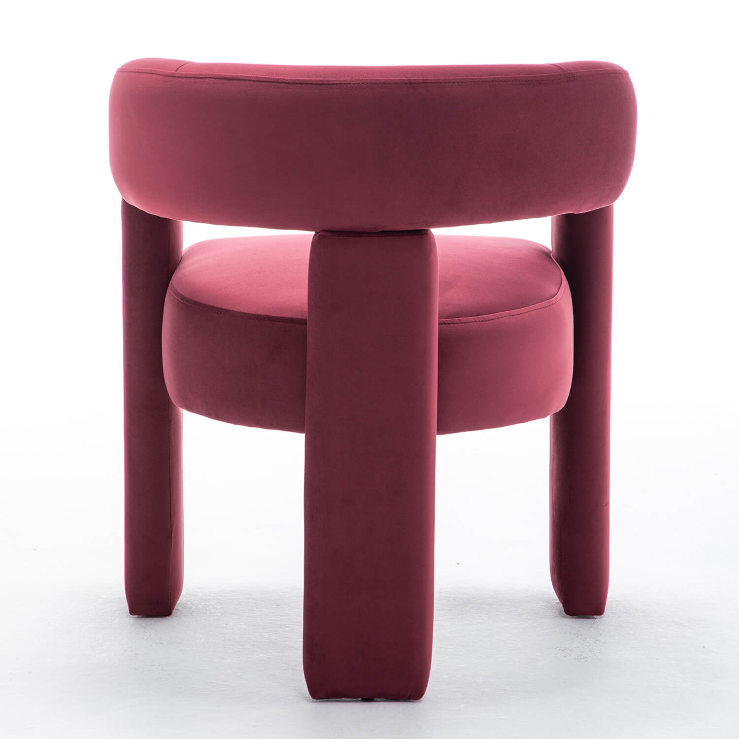 SEYNAR Modern Velvet Accent Chair, Upholstered Barrel Armchair with Curved Back and Thickened Padded Seat,Single chair or Set of 2/4/6