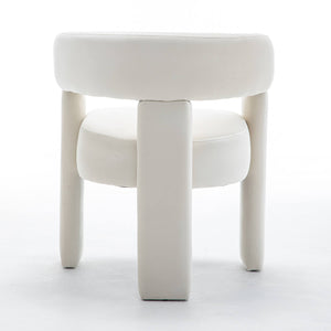 SEYNAR Modern Velvet Accent Chair, Upholstered Barrel Armchair with Curved Back and Thickened Padded Seat,Single chair or Set of 2/4/6