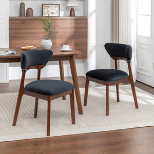 SEYNAR Modern Velvet Dining Chairs with Solid Wood Legs Set of 2/4/6