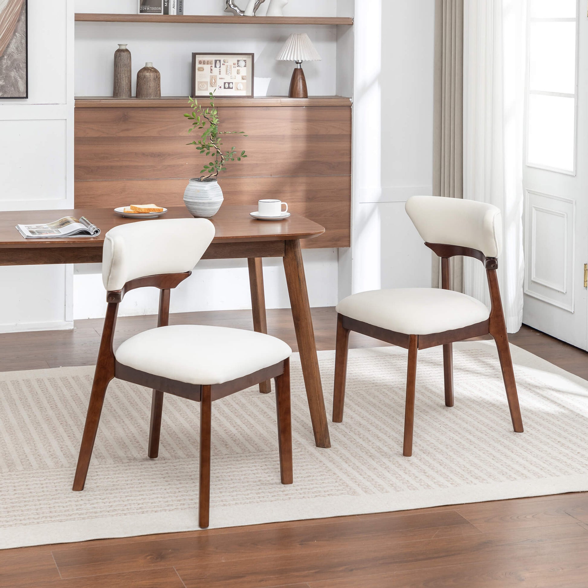 SEYNAR Modern Velvet Dining Chairs with Solid Wood Legs Set of 2/4/6