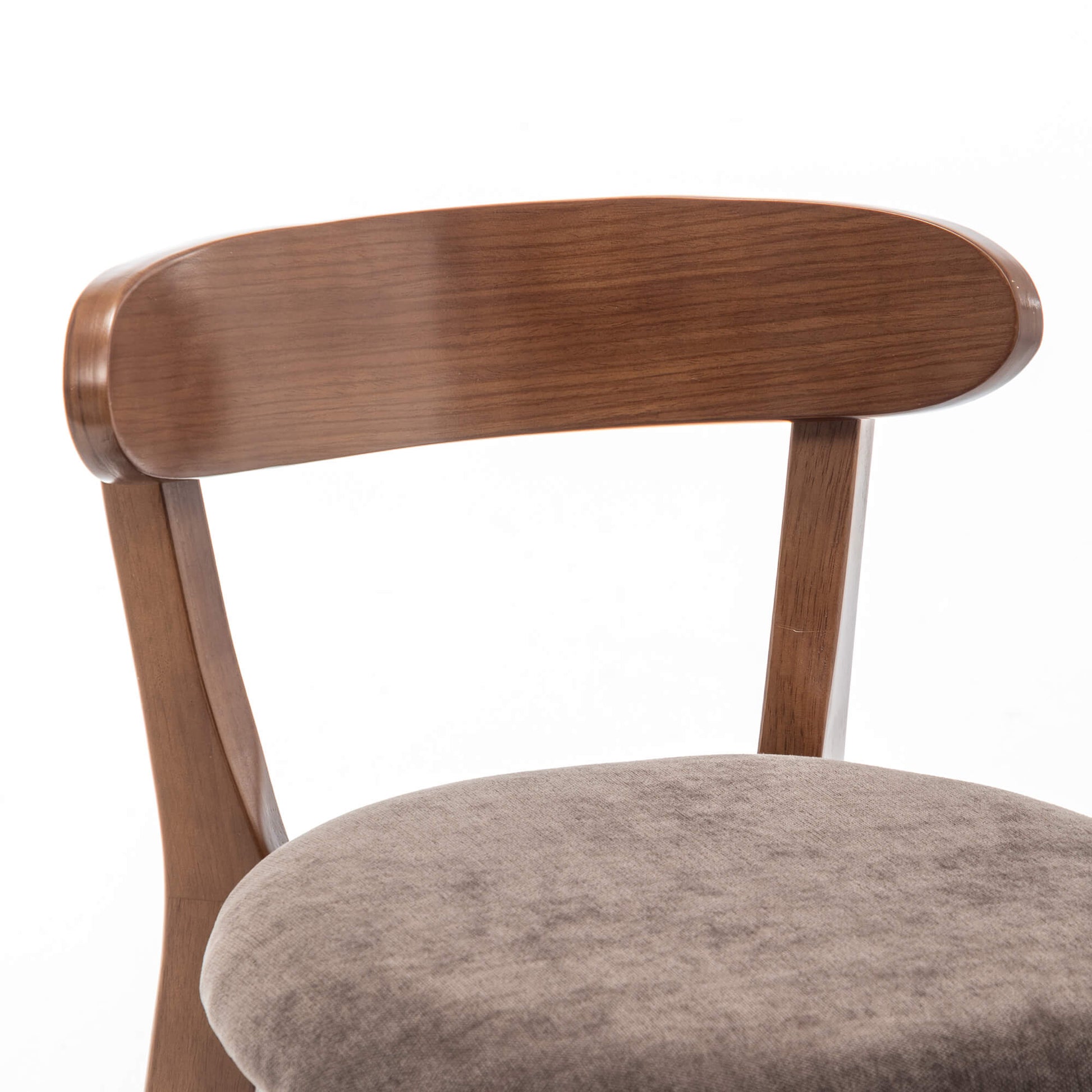 SEYNAR Modern 34.2" Bar Stools Set of 2/4, Solid Wood Barstools with Chenille Cushions & Round Footrest
