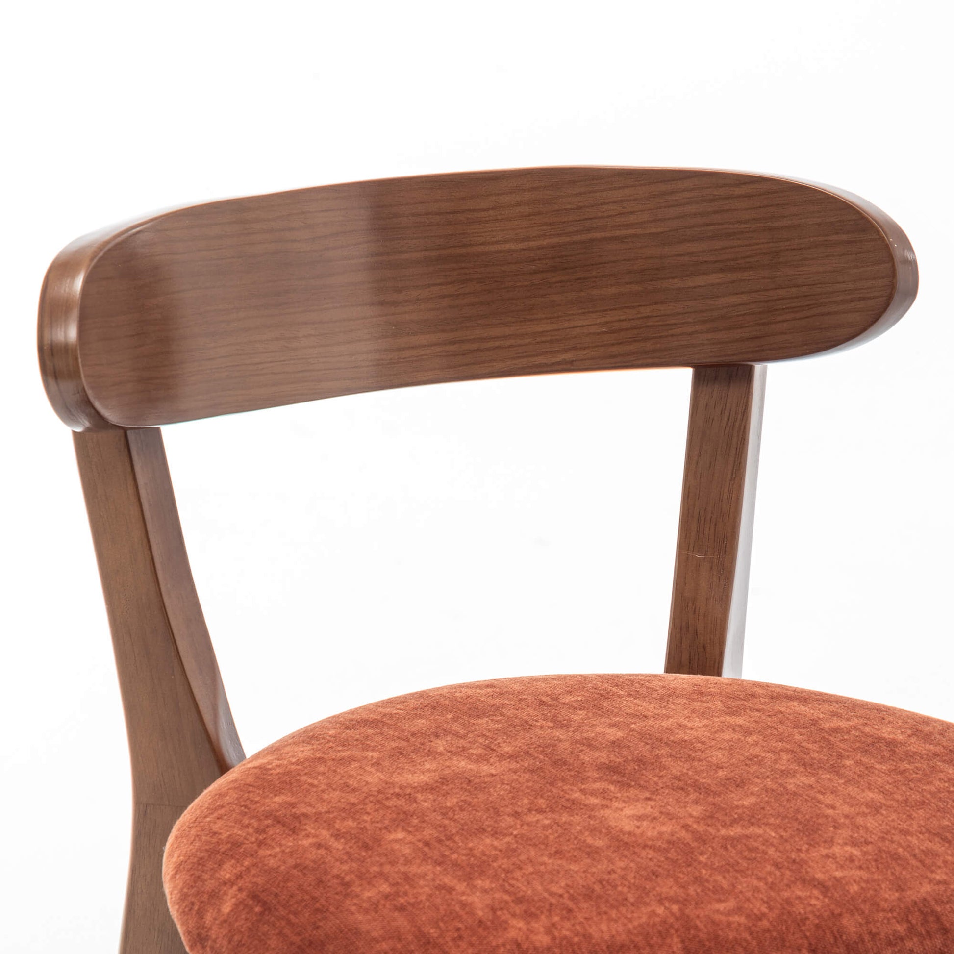 SEYNAR Modern 34.2" Bar Stools Set of 2/4, Solid Wood Barstools with Chenille Cushions & Round Footrest