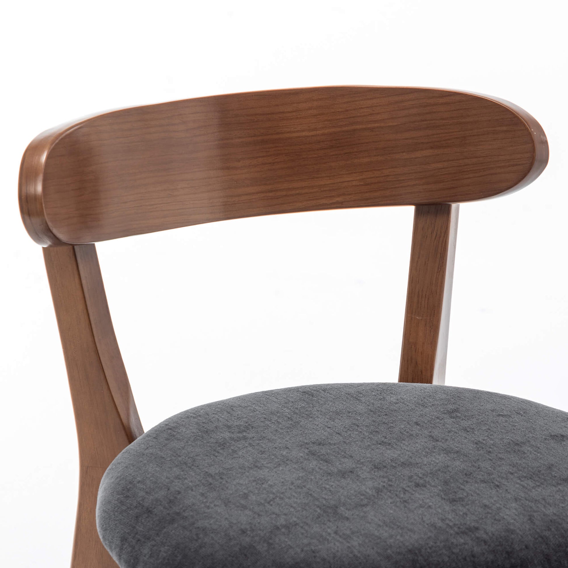 SEYNAR Modern 34.2" Bar Stools Set of 2/4, Solid Wood Barstools with Chenille Cushions & Round Footrest