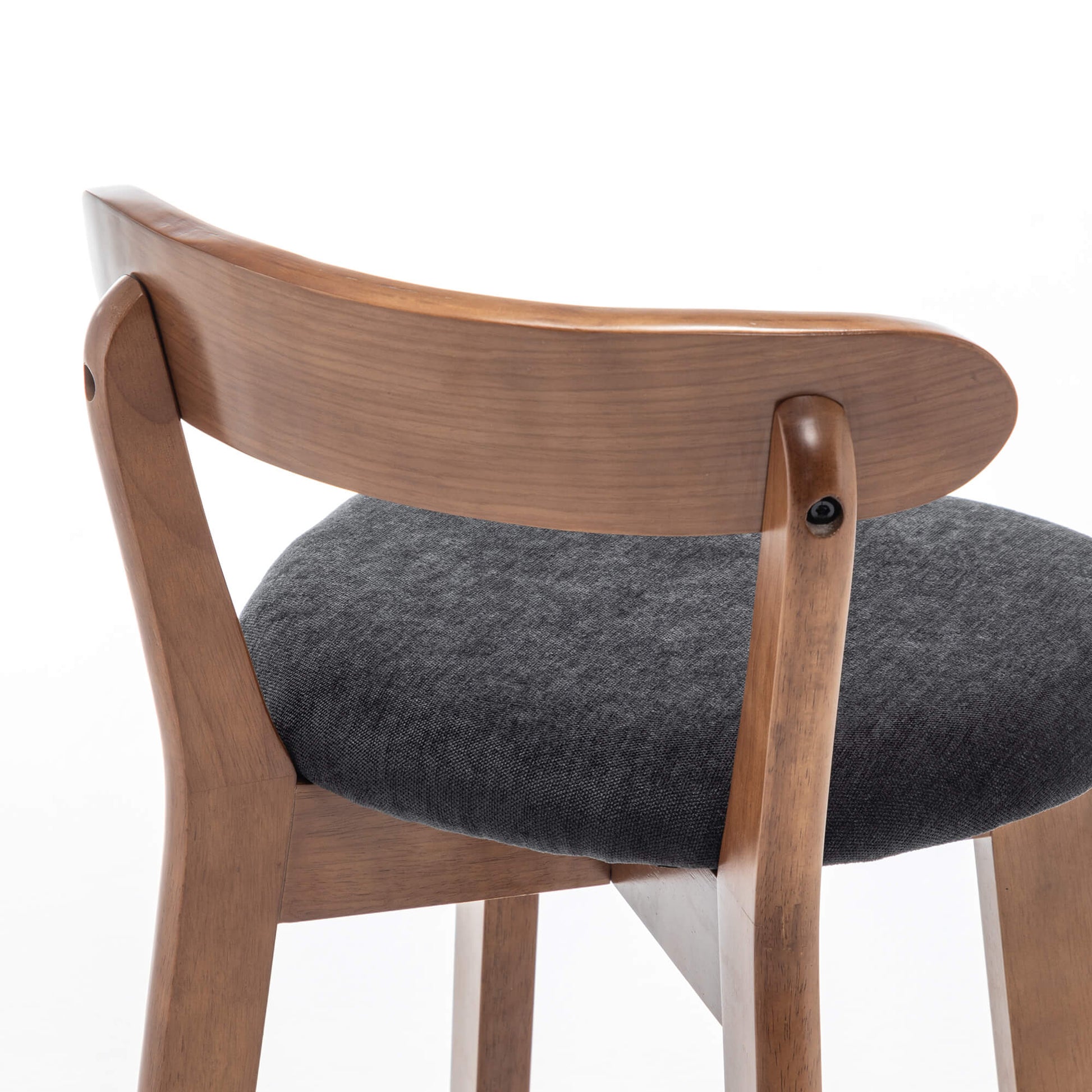 SEYNAR Modern 34.2" Bar Stools Set of 2/4, Solid Wood Barstools with Chenille Cushions & Round Footrest