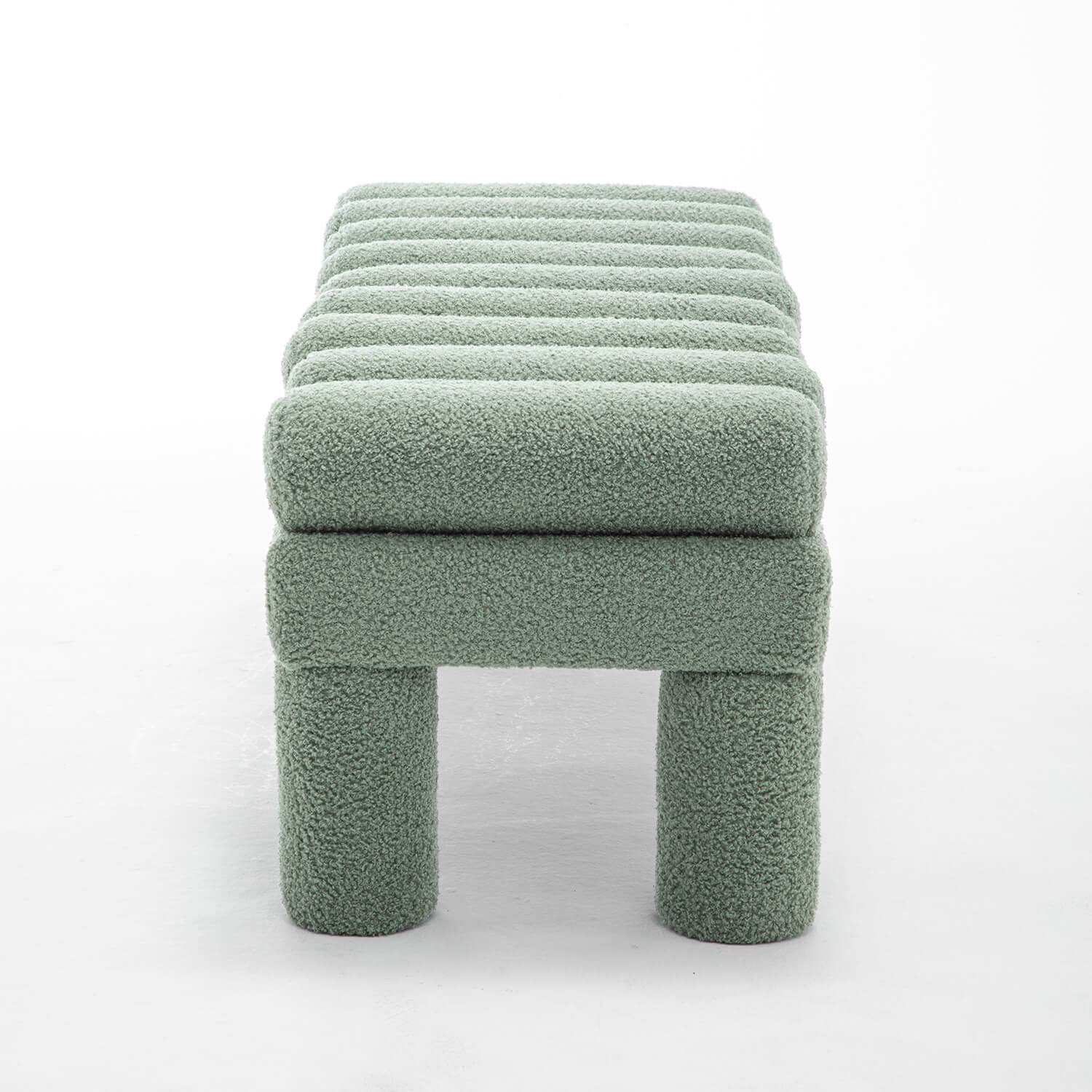 SEYNAR Modern Teddy Velvet Upholstered Rentangle Ottoman