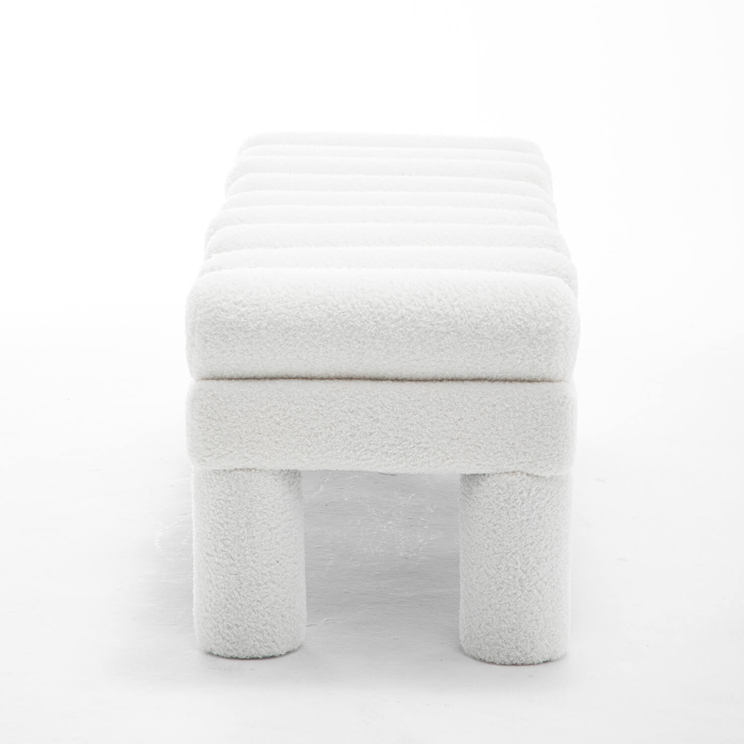 SEYNAR Modern Teddy Velvet Upholstered Rentangle Ottoman