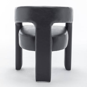 SEYNAR Modern Glam PU Leather Upholstered Dining Chair