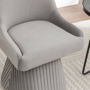 SEYNAR Modern Velvet 360 Degree Swivel Armless Dining chair(Single/Set of 2/4/6)